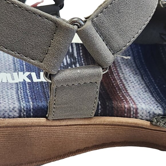 Muk Luks Gray and Brown Sandals - Picture 6 of 11
